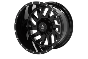 RBP 65R Glock 22x14 8x180 BP / 4.5 BS -76mm Offset 124.1mm CB (Hub Centric) Gloss Black Wheel