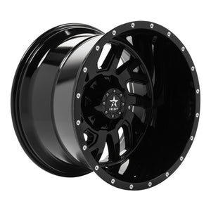 RBP 65R Glock 22x14 8x180 BP / 4.5 BS -76mm Offset 124.1mm CB (Hub Centric) Gloss Black Wheel