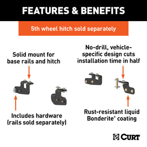 Curt 14-17 Ram 2500 Custom 5th Wheel Brackets