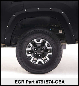 EGR 14+ Chev Silverado 6-8ft Bed Bolt-On Look Color Match Fender Flares - Set - Black