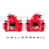 Power Stop 11-14 Ford Edge Rear Red Calipers w/Brackets - Pair