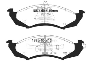 EBC 89-91 Ford Thunderbird 3.8 Yellowstuff Front Brake Pads