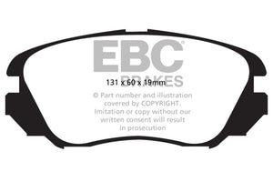 EBC 10+ Buick Allure (Canada) 3.0 Yellowstuff Front Brake Pads