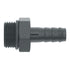 DeatschWerks 8AN ORB Male to 3/8in Male Triple Barb Fitting (Incl O-Ring) - Anodized Matte Black