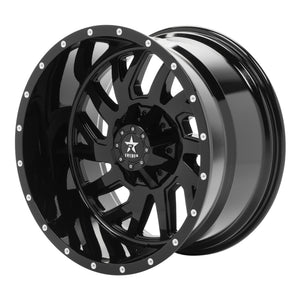 RBP 65R Glock 22x12 8x165.1 BP / 4.75 BS -44mm Offset 121.3mm CB (Hub Centric) Gloss Black Wheel