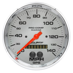 Autometer Speedometer 5in 140 MPH GPS Marine Chrome Ultra-Lite Gauge