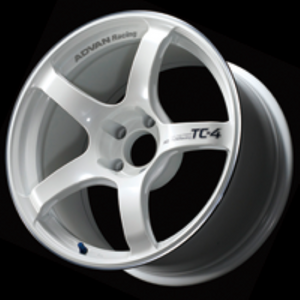 Advan TC4 17x7.5 +45 5-100 Racing White Metallic & Ring Wheel