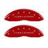 MGP 4 Caliper Covers Engraved Front Block/Challenger Engraved Rear Vintage Style/RT Red fnsh slvr ch