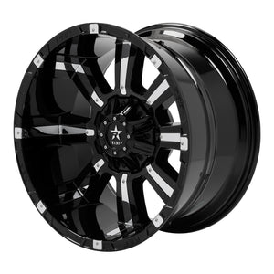 RBP 94R 22x12 6x135 BP / 4.75 BS -44mm Offset 87mm CB (Hub Centric) Black w/Chrome Inserts Wheel