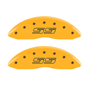 MGP 4 Caliper Covers Engraved Front & Rear Avalanche SS Yellow Finish Black Char 2000 Chevy Tahoe