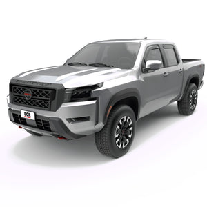 EGR 2022+ Nissan Frontier In Channel Window Visors Front/Rear Set Matte Black Crew Cab