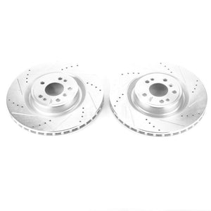 Power Stop 13-16 Mercedes-Benz GL350 Front Evolution Drilled & Slotted Rotors - Pair