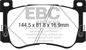 EBC 2017+ Genesis G90 5.0L Yellowstuff Front Brake Pads