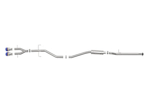 aFe Takeda 2.5in 304SS Cat-Back Exhaust System 17-20 Honda Civic SI Coupe L4-1.5L (t) - BL Flame Tip