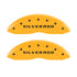 MGP 2 Caliper Covers Eng Front Silverado Yellow Finish Blk Char 05 Chevy Silverado 1500
