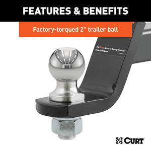 Curt Loaded Ball Mounts w/2in Balls (2in Shank 7500lbs 4in Drop 3-Pack)