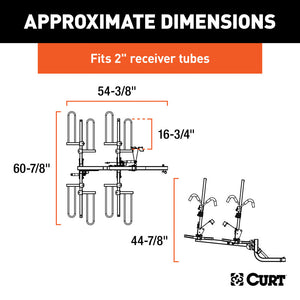 Curt Tray-Style Hitch-Mounted Bike Rack (4 Bikes 2in Shank)