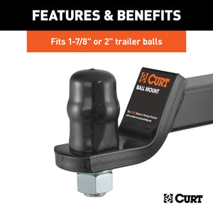 Curt Trailer Ball Cover (Fits 1-7/8in or 2in Balls Black Rubber)