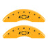 MGP 4 Caliper Covers Engraved Front & Rear Bowtie Yellow finish black ch