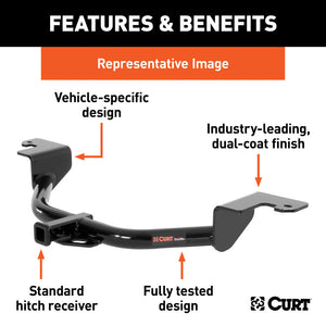 Curt 99-02 Mercury Villager Class 2 Trailer Hitch w/1-1/4in Ball Mount BOXED