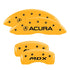 MGP 4 Caliper Covers Engraved Front Acura Rear MDX Yellow Finish Black Char 2019 Acura MDX