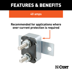 Curt 40-Amp Universal Circuit Breaker