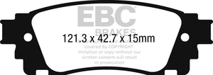 EBC 2017+ Toyota C-HR 2.0L Yellowstuff Rear Brake Pads