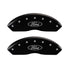 MGP 4 Caliper Covers Engraved Front & Rear MGP Yellow Finish Black Char 2005 Ford Mustang