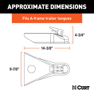 Curt 2in A-Frame Coupler w/Posi-Lock (5000lbs Zinc)