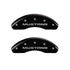 MGP 4 Caliper Covers Engraved Front Mustang Engraved Rear Pony Black finish silver ch