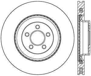 StopTech 2015 Ford Mustang GT w/ Brembo Brakes Right Front Slotted Brake Rotor