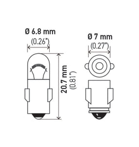 Hella 3898 12V 2W BA7s T2 Halogen Bulb (Min Order Qty 10)