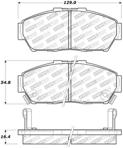 StopTech Performance 93-95 Honda Civic Coupe / 94-95 Civic Hatchback/Sedan Front Brake Pads