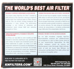 K&N Universal Clamp-On Air Filter 2-1/8in Flange 3-1/2in Base 2in Top 4in Height