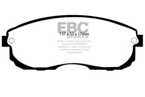 EBC 99-01 Infiniti G20 2.0 Yellowstuff Front Brake Pads