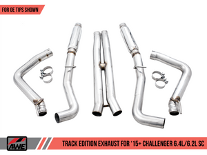 AWE Tuning 2015+ Dodge Challenger 6.4L/6.2L Supercharged Track Edition Exhaust - Use Stock Tips