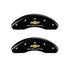 MGP Front set 2 Caliper Covers Engraved Front Chevy racing Black finish silver ch