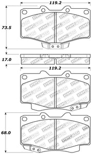 StopTech Sport Brake Pads w/Shims and Hardware - Front