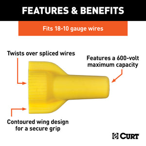 Curt Twist-On Wire Connectors (18-10 Wire Gauge 100-Pack)