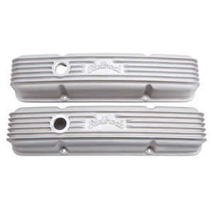 Edelbrock Valve Cover Classic Series Chevrolet 1959-1986 262-400 CI V8 w/ Oil Fill Hole Satin