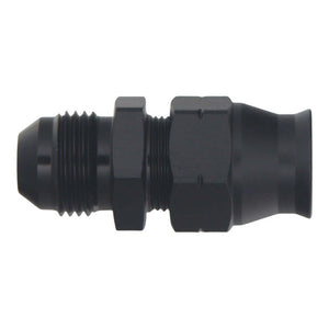 DeatschWerks 8AN Male Flare to 1/2in Hardline Compression Adapter - Anodized Matte Black