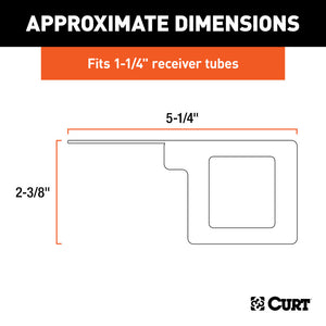 Curt Easy-Mount Bracket for 4 or 5-Way Flat (1-1/4in Receiver Packaged)