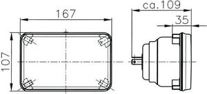 Hella Module 164 x 103mm H4 12V ECE Universal Lamp