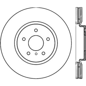 StopTech Power Slot 09 Nissan 370z / 08-09 Infiniti G37 Slotted Front Left CRYO Rotor