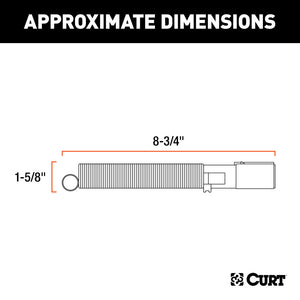 Curt 7-Way Round Connector Plug w/Spring (Trailer Side)