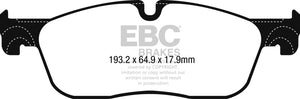 EBC 2016+ Jaguar F-Pace 2.0L TD (180) Redstuff Front Brake Pads