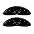MGP Front set 2 Caliper Covers Engraved Front Bowtie Black finish silver ch