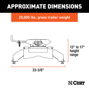 Curt Q20 5th Wheel Hitch w/Ford Puck System Legs