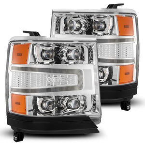 AlphaRex 16-18 Chevy 1500HD NOVA-Series LED Proj Headlights Chrm w/Actv Lgt/SeqSig & DRL(Req 810023)