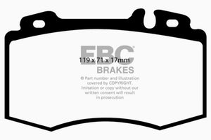 EBC 02-04 Mercedes-Benz C32 AMG (W203) 3.2 Supercharged Yellowstuff Front Brake Pads